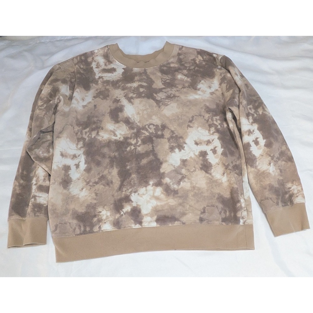 Original Use Sweatshirt Mens Medium Brown Taupe Tie Dye‎ Pullover 559037